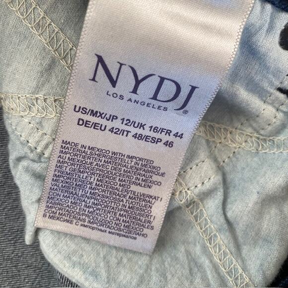 NYDJ Ami Skinny Dark Wash Blue Jeans - Size 12 - Picture 7 of 8